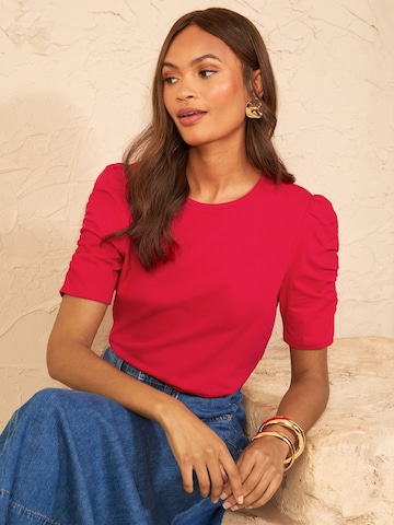 love & roses - Camiseta en rojo