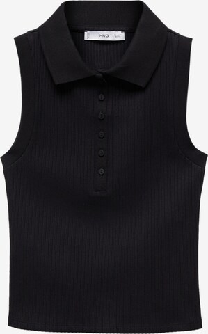 MANGO Knitted Top 'MUFFIN' in Black: front