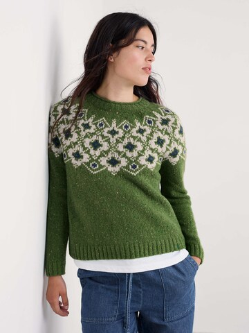 Seasalt Cornwall Pullover 'Johanna' in Grün: Vorderseite