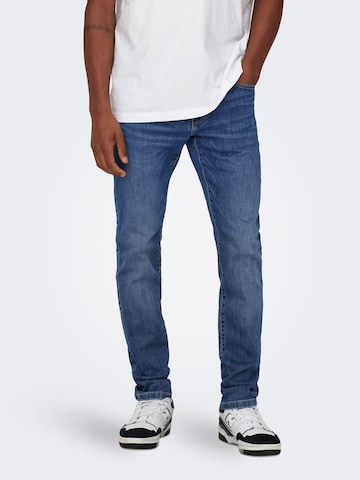 Regular Jean 'Weft' Only & Sons en bleu : devant