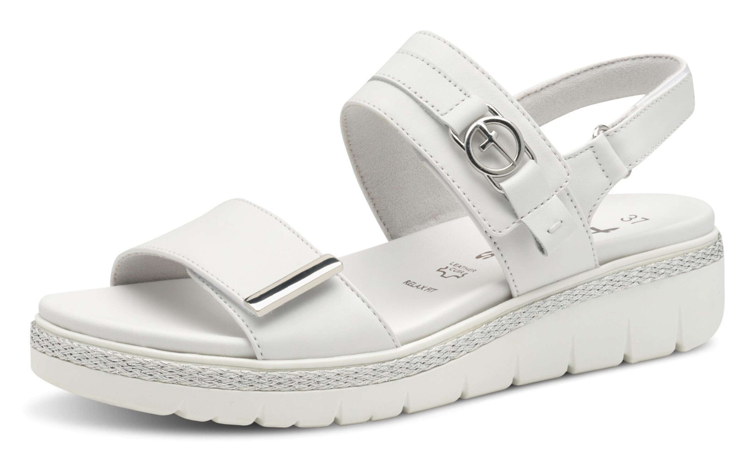 Tamaris Sandals in White: front