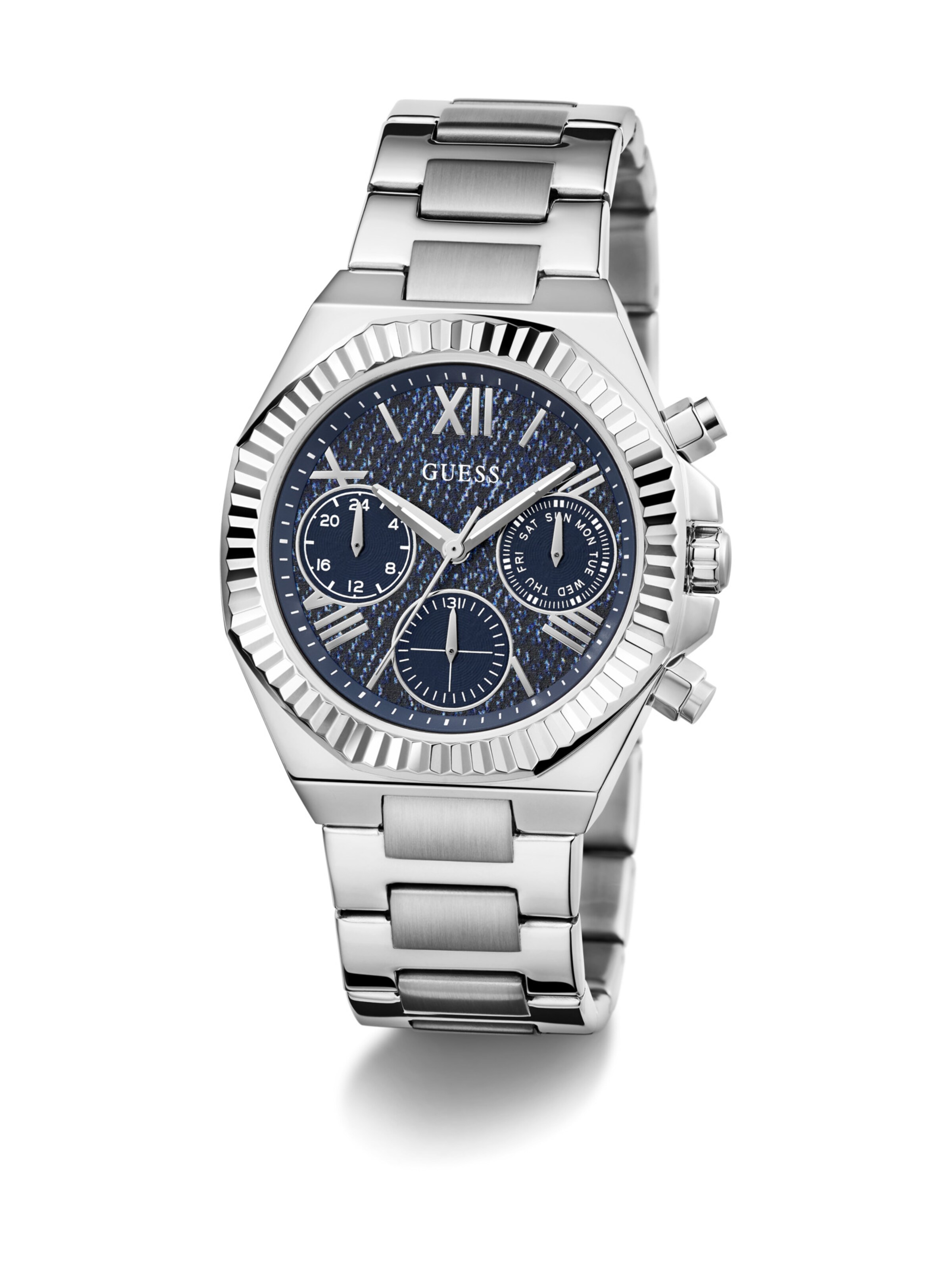 GUESS Analoog horloge 'Equality' in Zilver