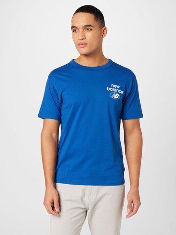 T-Shirt new balance en bleu : devant