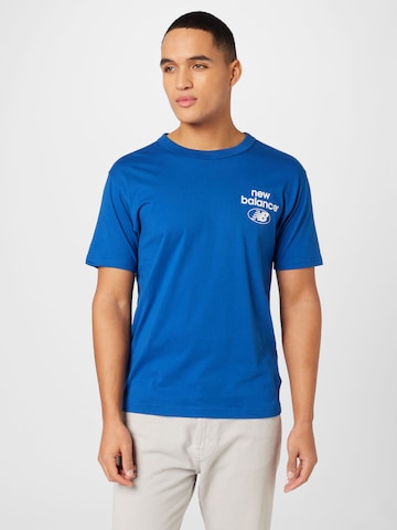 new balance T-shirt i blå: framsida