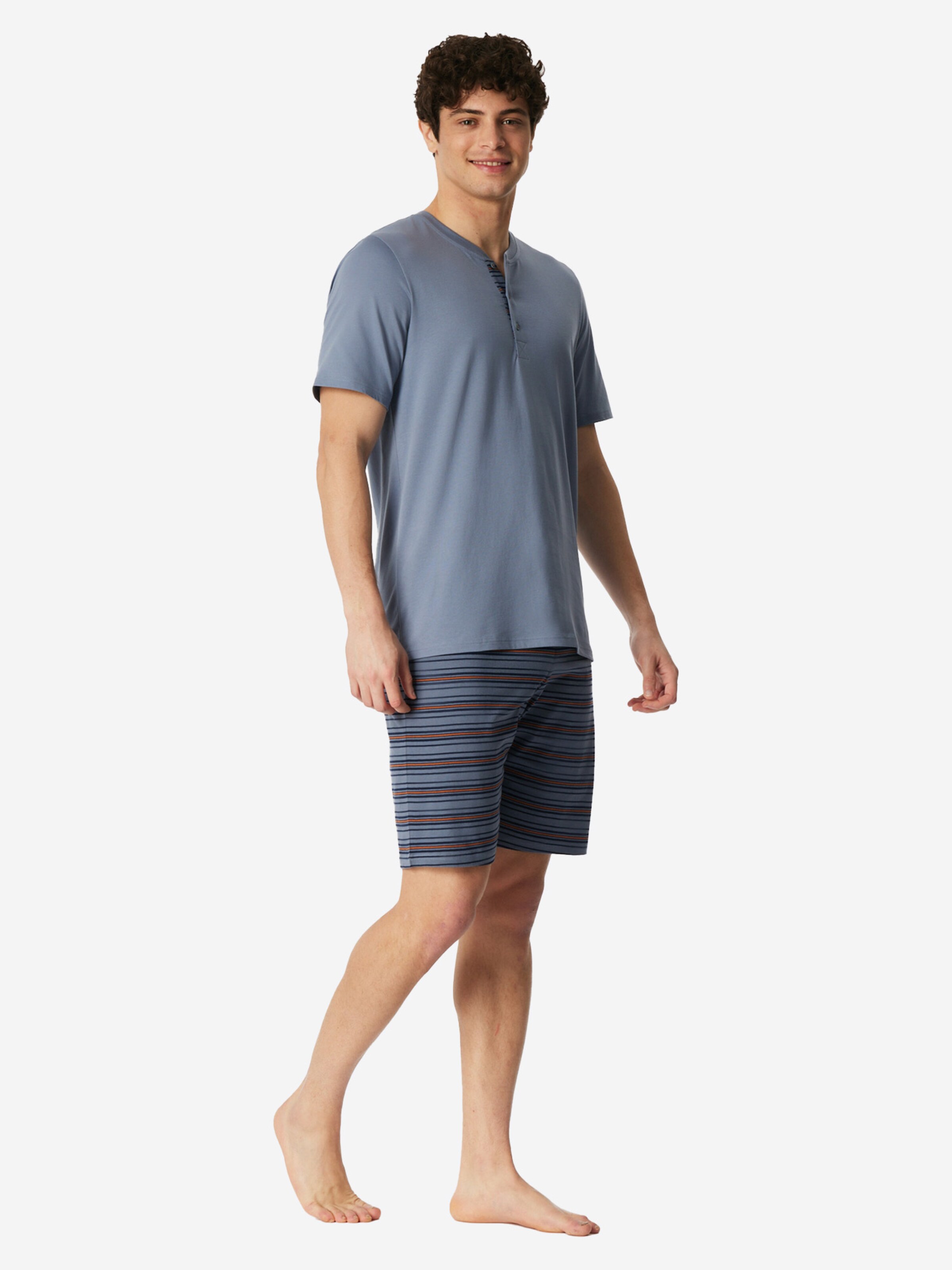 Pyjama court 'Casual Nightwear' SCHIESSER en bleu