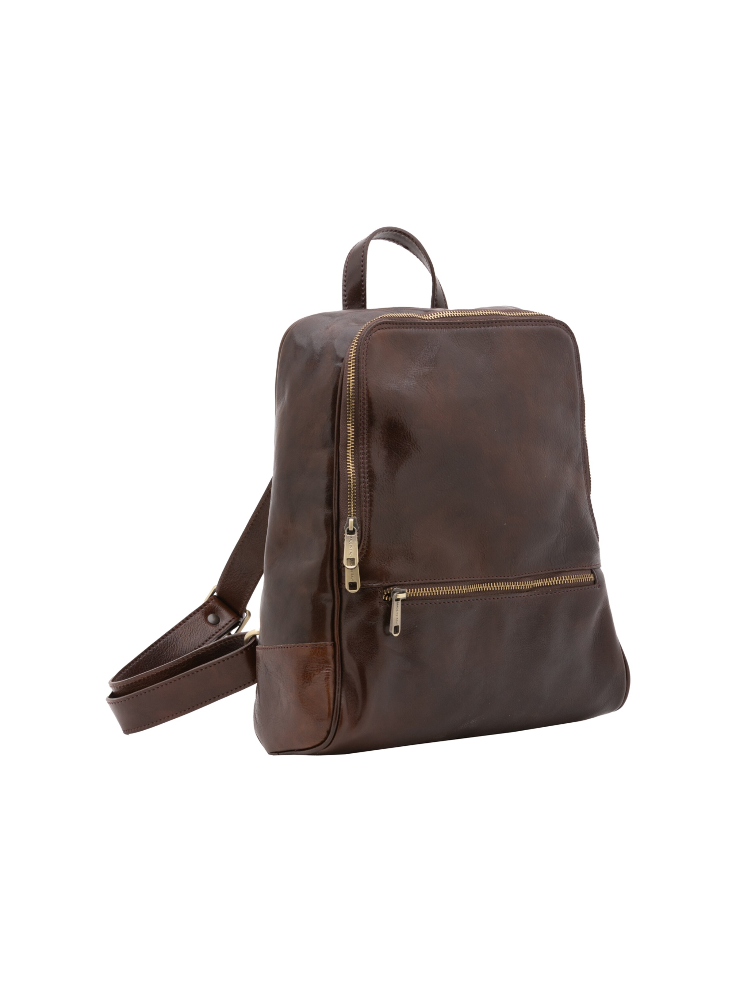 Borsa a spalla 'Zaino Silvanae Vera Pelle - Donna Chiusura Zip Tracolla Regolabile' di I Fratelli in marrone