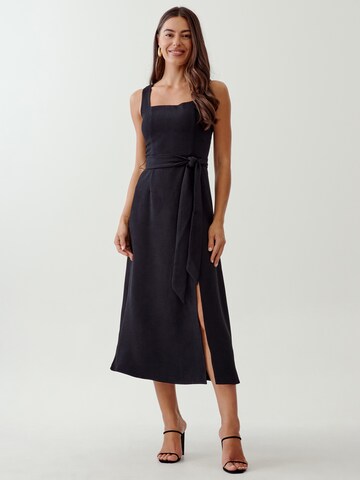 Robe 'AVERY' Tussah en noir : devant