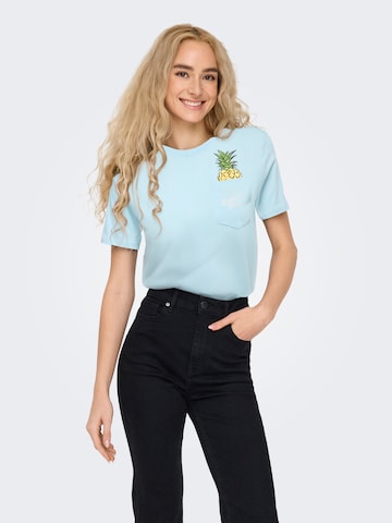 ONLY Shirt 'ONLPOLLY' in Blauw: voorkant