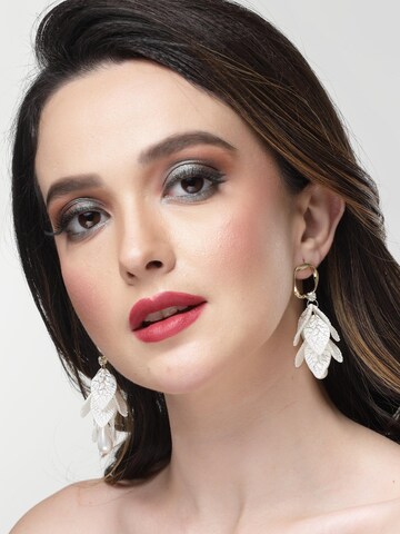 AVANT-GARDE PARIS Ohrringe 'Leaves' in Weiß