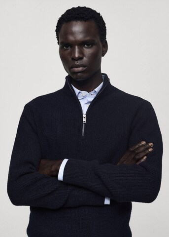 MANGO MAN Pullover 'Parkd' in Blau