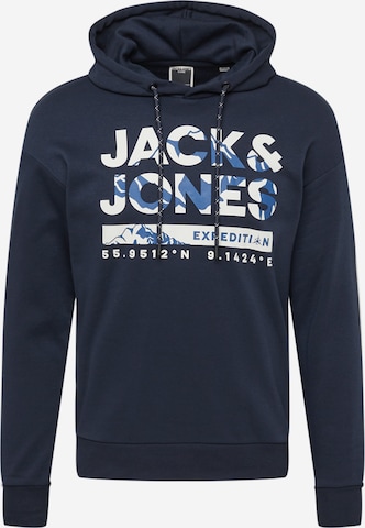 JACK & JONES Sweatshirt 'HUNTER' i blå: framsida