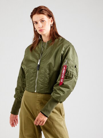 ALPHA INDUSTRIES Демисезонная куртка 'MA-1' в Зеленый: спереди