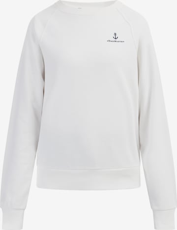 Sweat-shirt 'Bridgeport' DreiMaster Maritim en blanc : devant