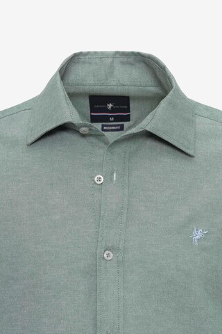 DENIM CULTURE Regular fit Button Up Shirt 'JON' in Green