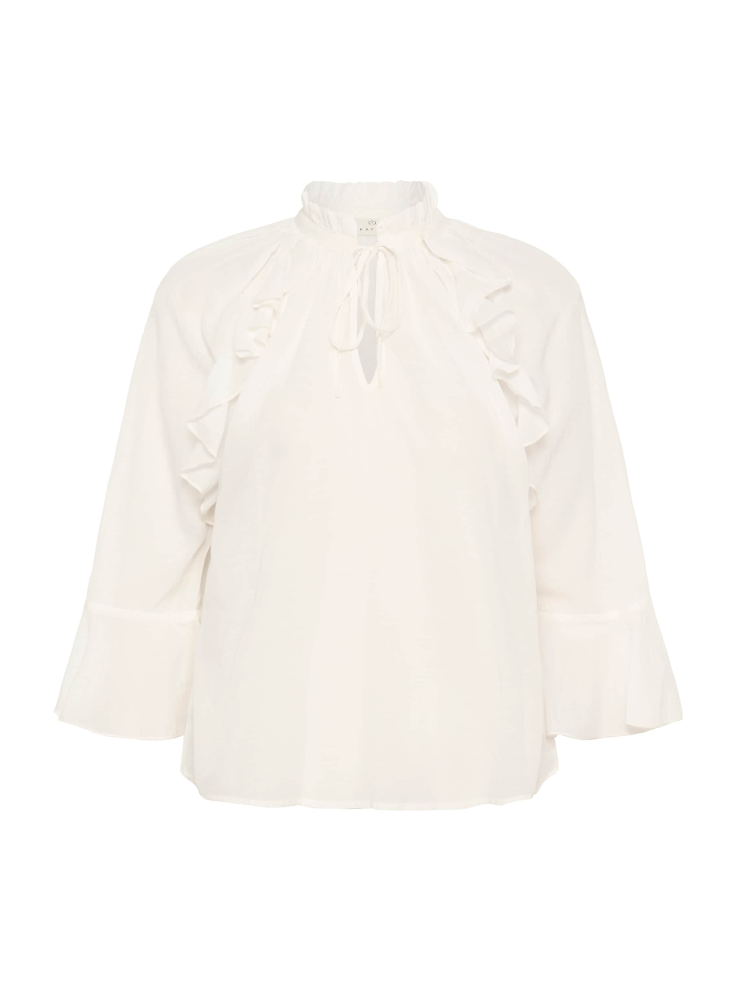 Kaffe Μπλούζα 'KAFlora' σε λευκό: μπροστά
