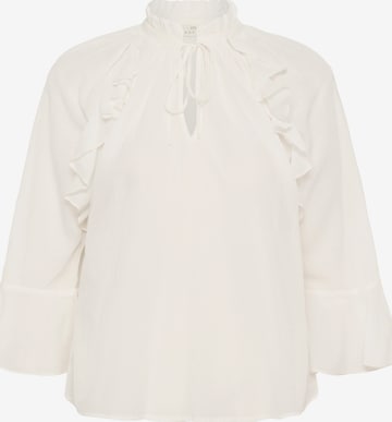 Chemisier 'KAFlora' Kaffe en blanc : devant