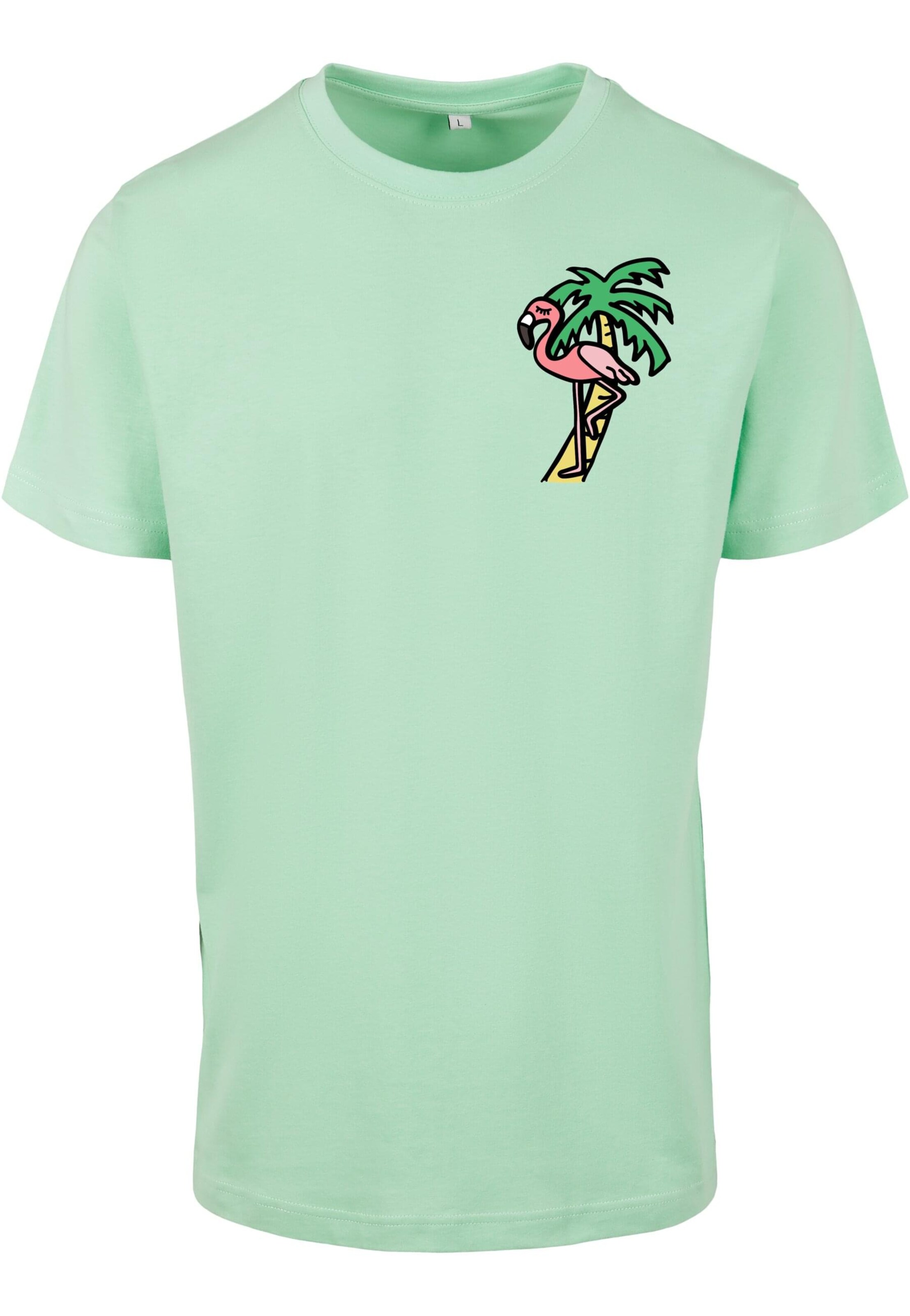 Mister Tee Tričko 'Flamingo' - Zelená: predná strana