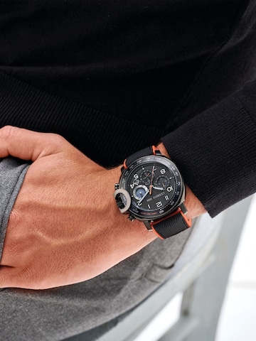 Montre à affichage analogique 'Positano' CERRUTI 1881 en noir : devant