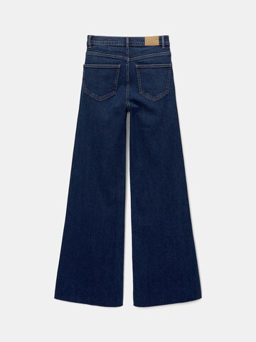 Pull&Bear Wide leg Jeans i blå