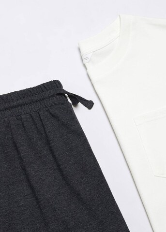 MANGO TEEN Schlafanzug 'Teide' in Weiß