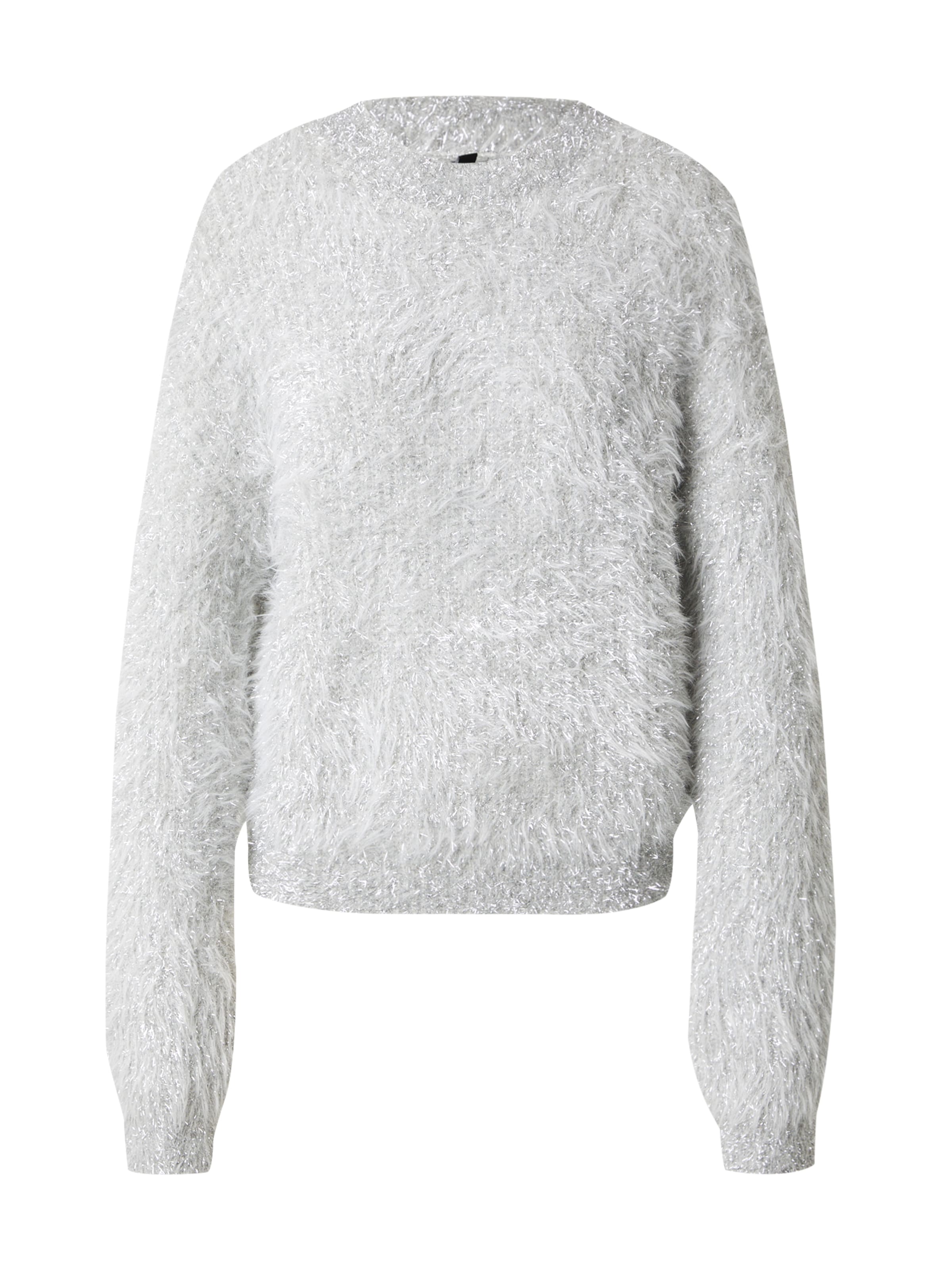 PIECES Tröja 'PCRAGA' i silver: framsida