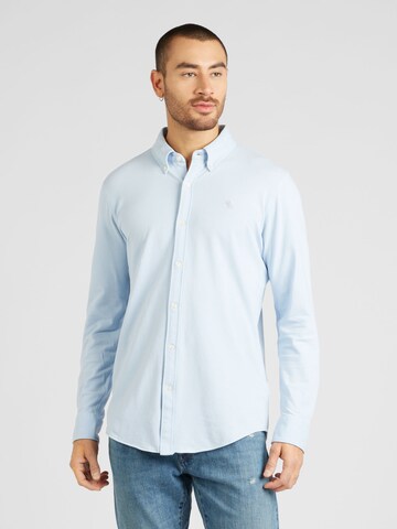Abercrombie & Fitch Slim fit Button Up Shirt in Blue: front