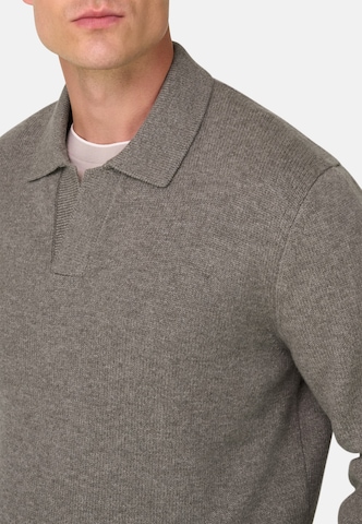 Boggi Milano Gebreid vest in Grijs: voorkant