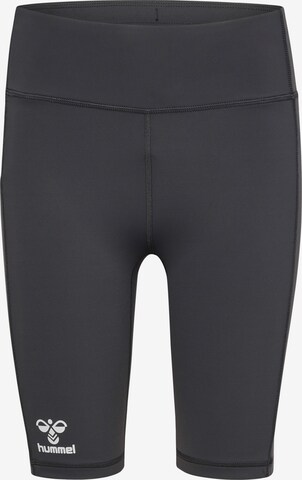 Hummel Slimfit Sportbroek in Grijs: voorkant