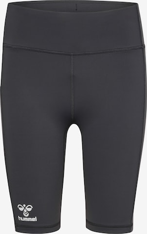 Hummel Slimfit Sportbroek in Grijs: voorkant