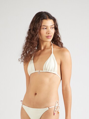 Banana Moon Triangle Bikini top in Beige: front