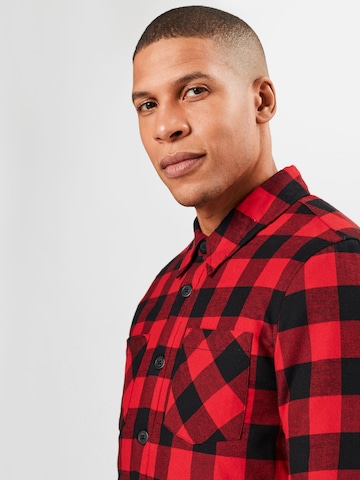 Urban Classics Slim fit Overhemd in Rood