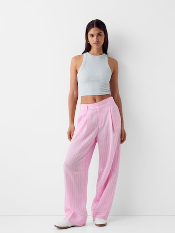 Bershka Regular Панталон с набор в розово