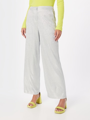 Wide Leg Pantalon 'LEIGH' The Frolic en argent : devant