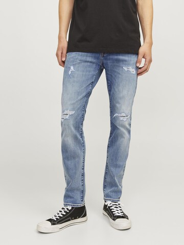 Coupe slim Jean 'JJIGlenn JJFox' JACK & JONES en bleu : devant