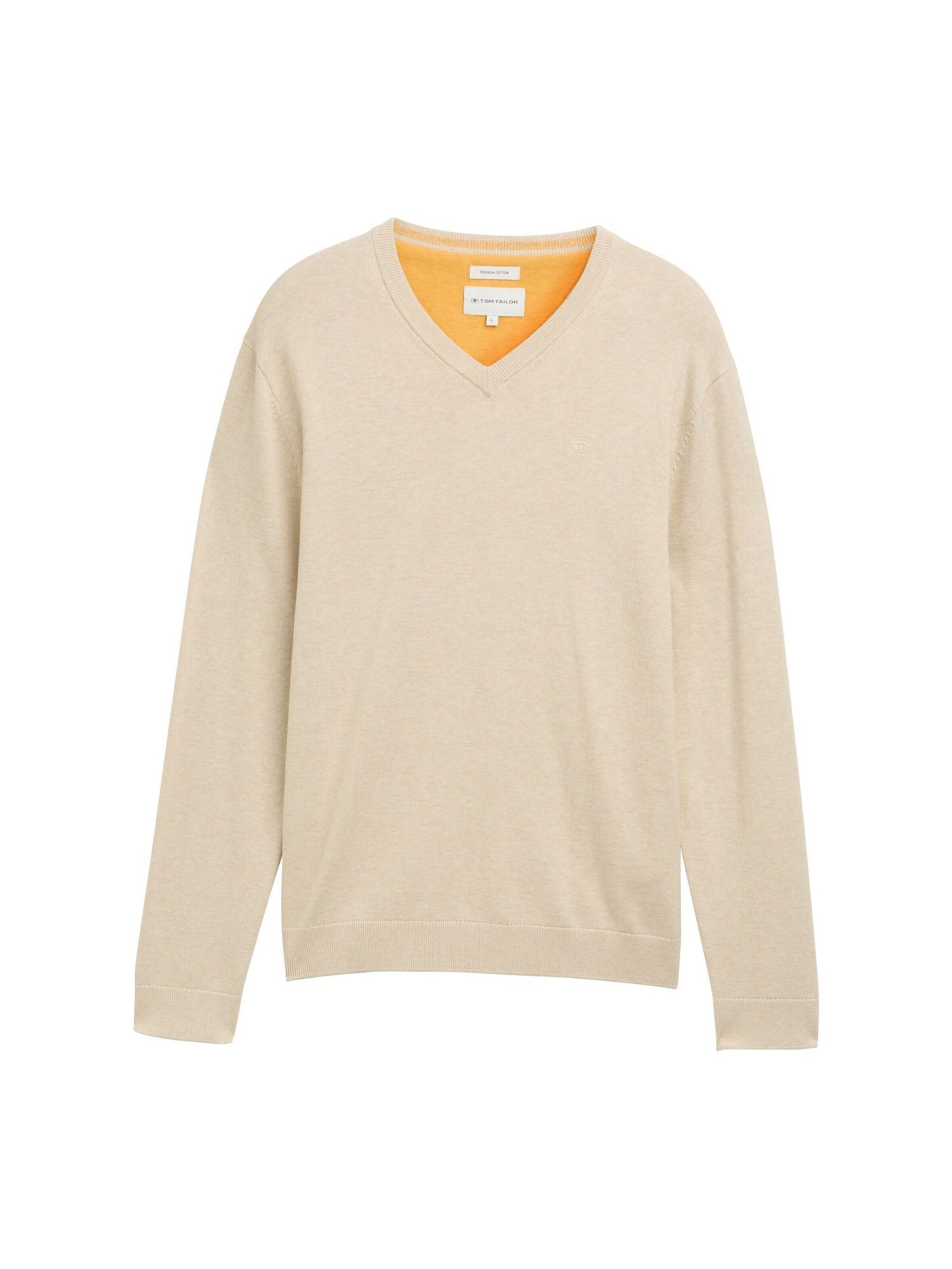 TOM TAILOR Sweater in Beige: front