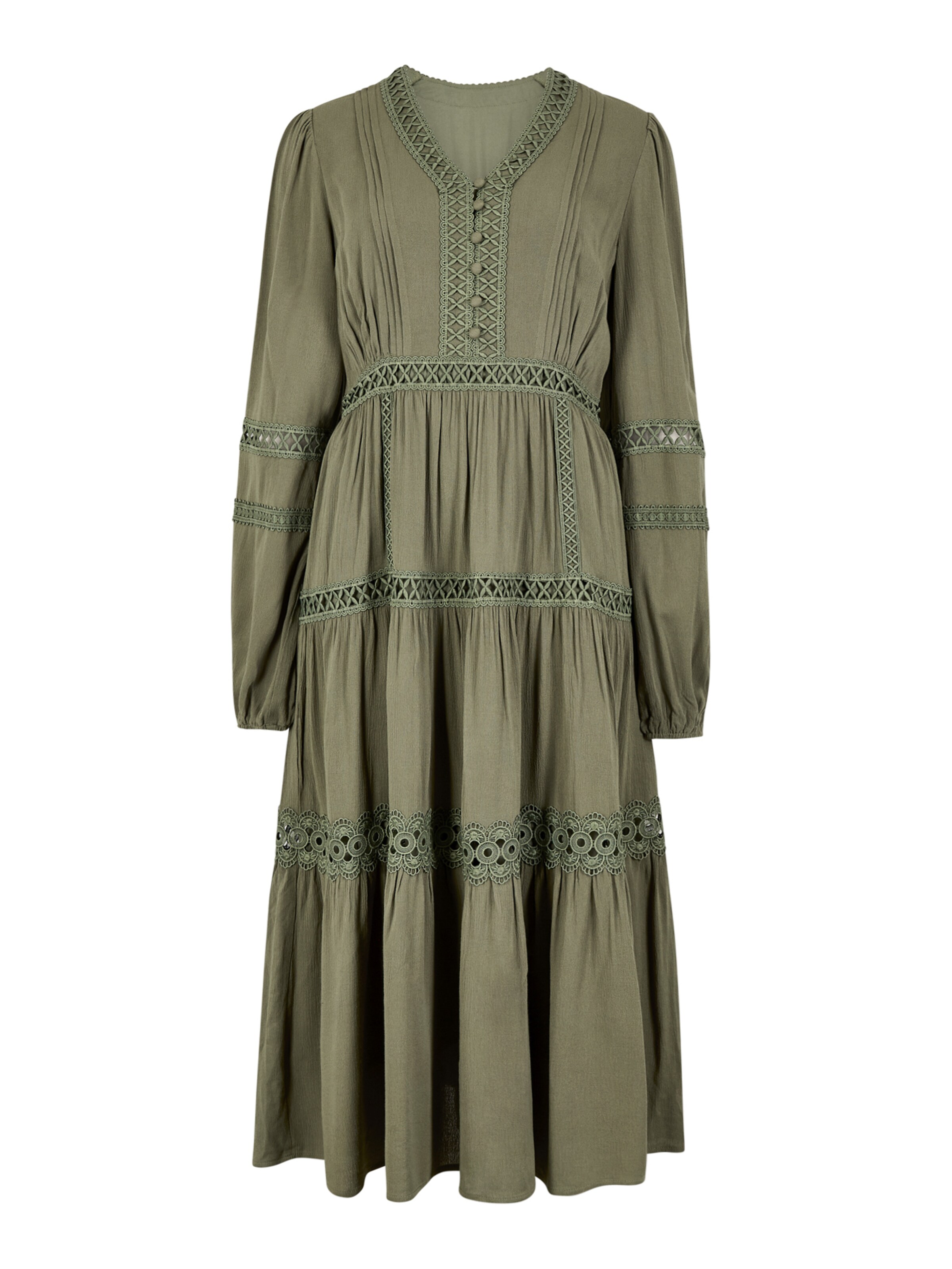 Apricot Robe ' ' en 34 en kaki, Vue avec produit