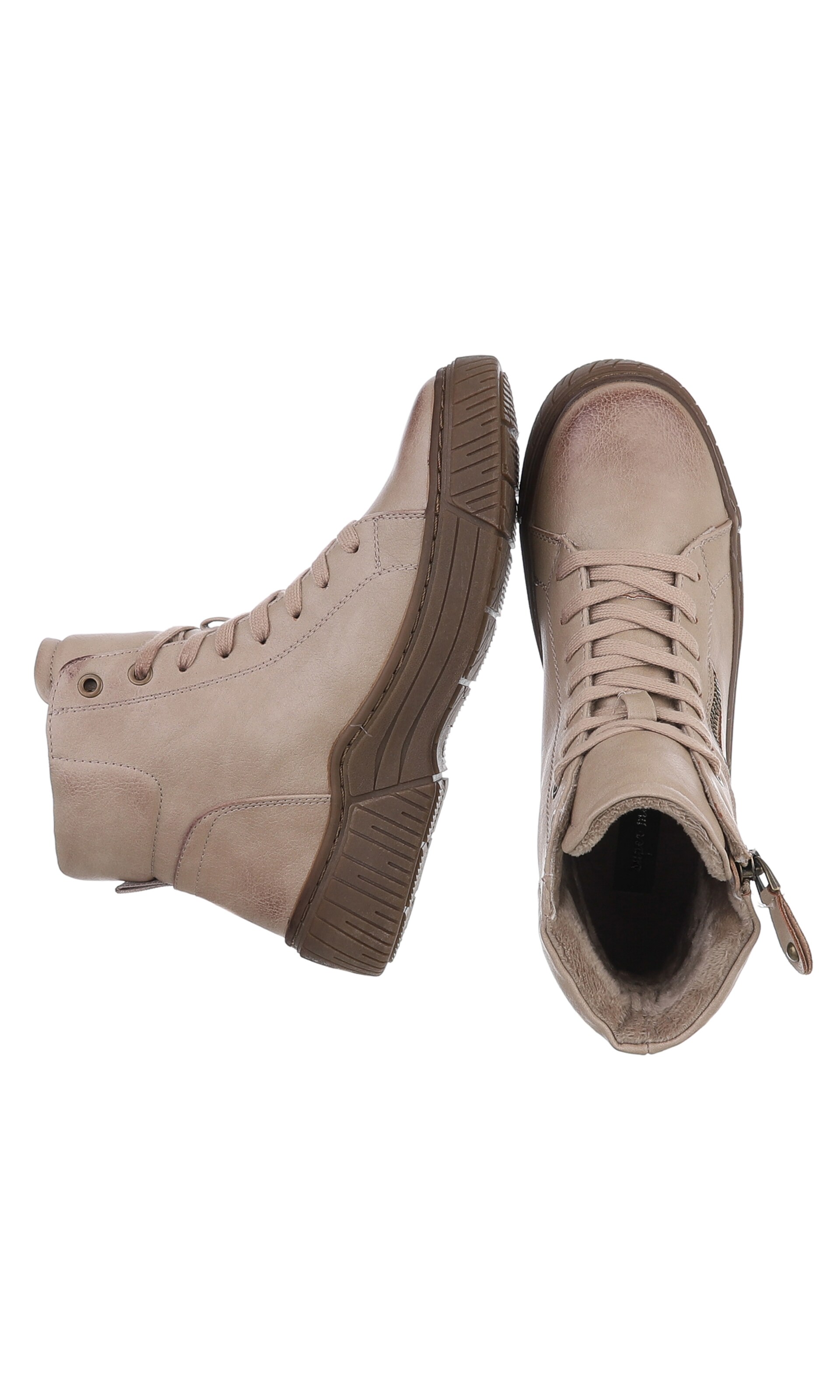 Ital-Design Schnürstiefelette in Braun