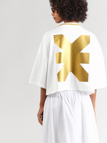 Karo Kauer Υπερμέγεθες μπλουζάκι σε λευκό