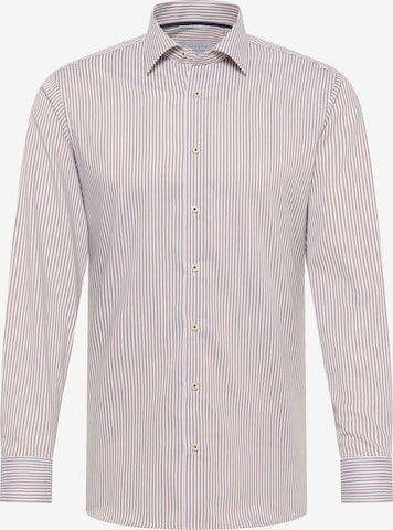 ETERNA Slim fit Zakelijk overhemd in Beige: voorkant