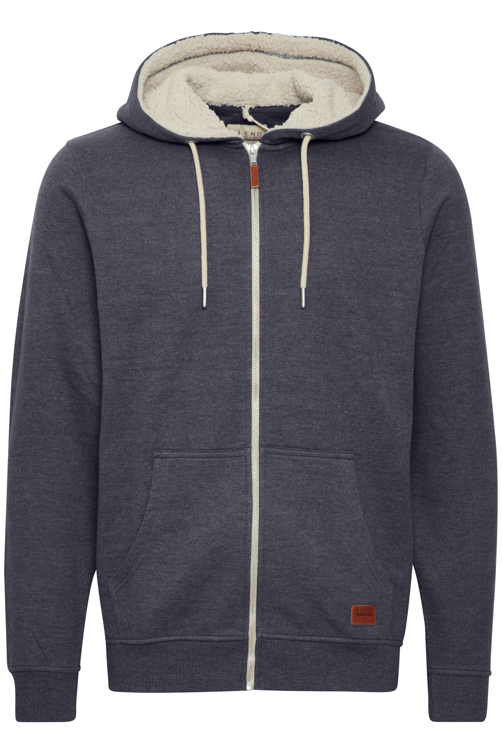 Veste de survêtement 'Hulker Teddy' BLEND en noir : devant