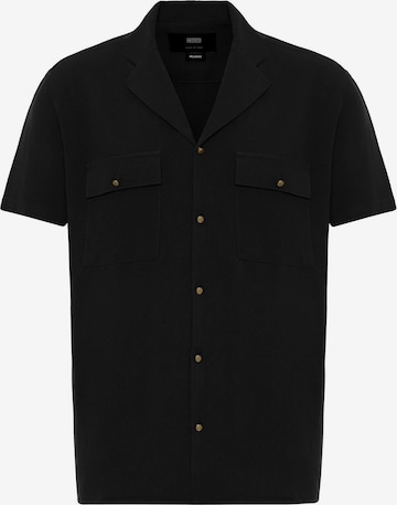 Comfort fit Camicia di Antioch in nero: frontale