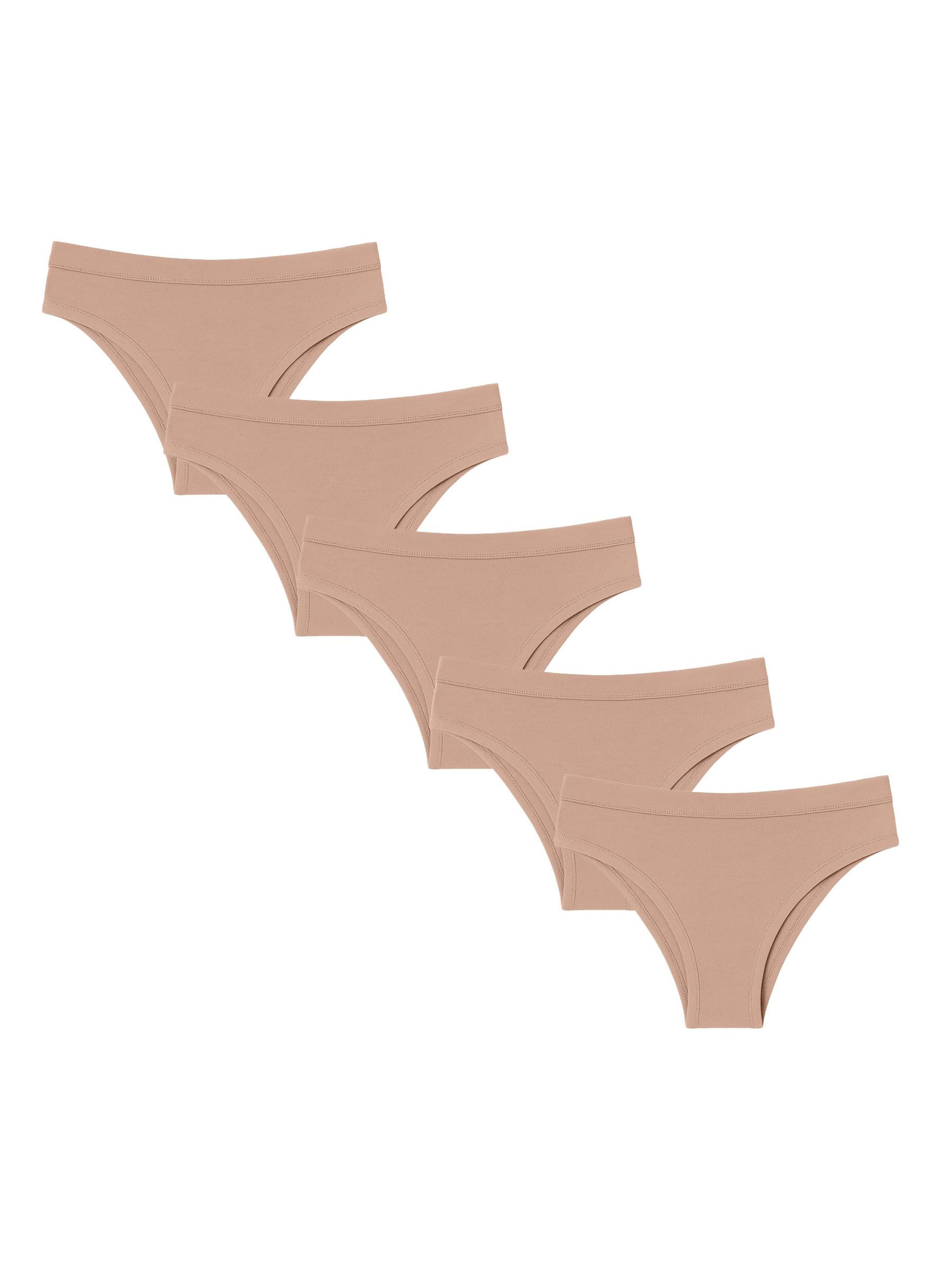 Maxte Panty 'ULTRA SOFT Brasilianische Slip Frauen 5er Pack' in Beige: front