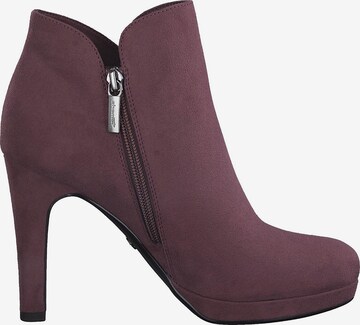 TAMARIS Ankle Boots in Purple