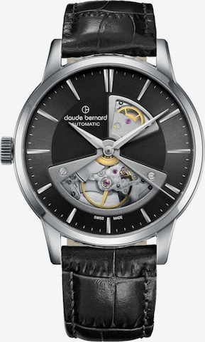 Claude Bernard Analog Watch 'Open Heart' in Black: front
