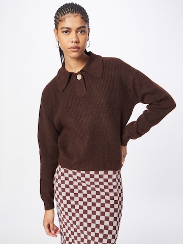 PIECES Sweater 'Noa' in Brown: front