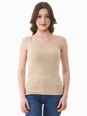 Organication Top in Beige: front