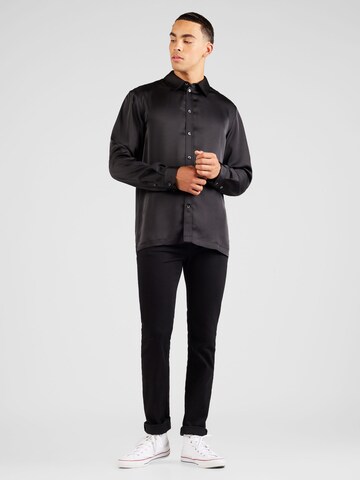 Coupe regular Chemise Han Kjøbenhavn en noir