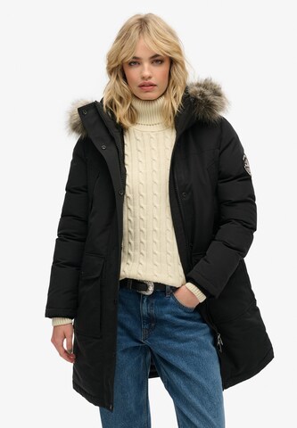 Parka d’hiver 'Everest' Superdry en noir : devant