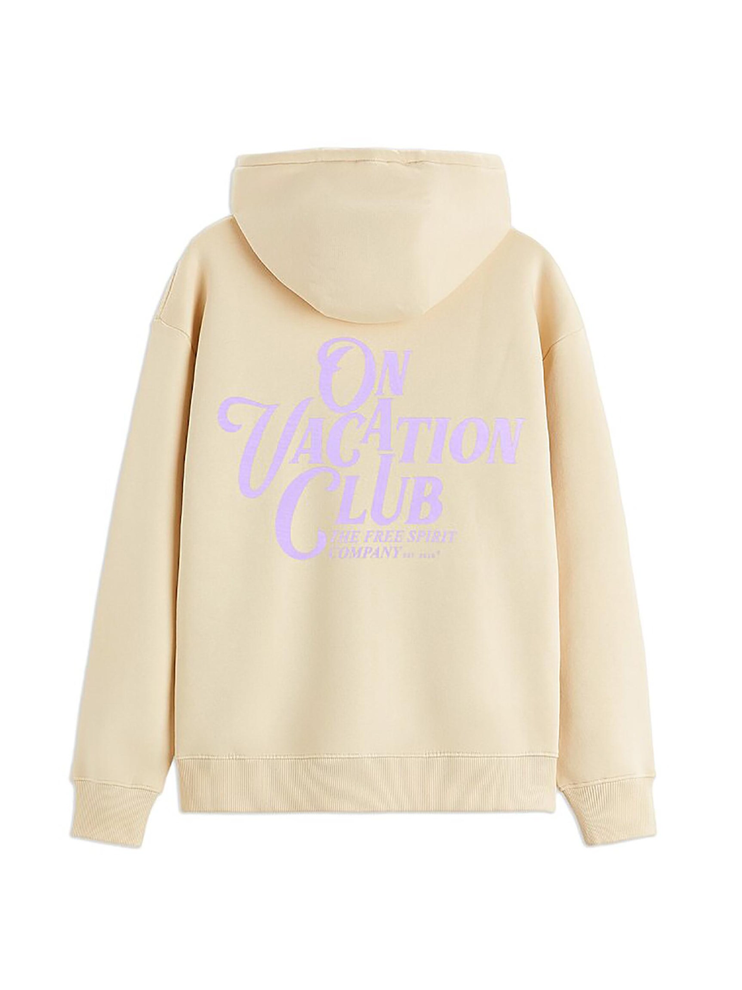 On Vacation Sweatshirt 'Calligraphy' in Beige