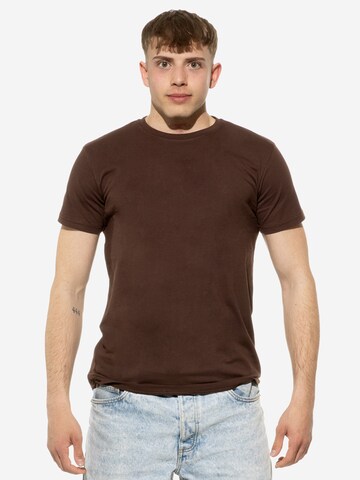 T-Shirt Cotton Prime en marron : devant